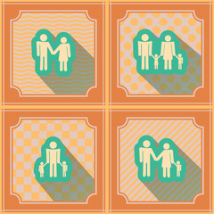 Seamless background  with family members for your design