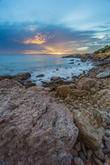 Blue Hour from the rocks  in Salou - Spain