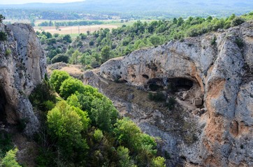 Scenery of high mountain peak