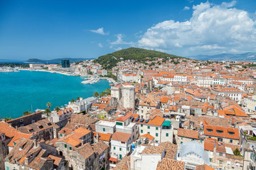 Fototapeta na wymiar Aerial view of Split in Croatia