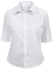 white female shirt isolated on white