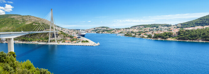Panoramic view of in the old coastal town of Dubrovnik