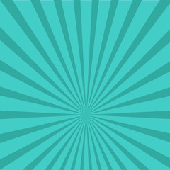 Sunburst with ray of light. Template.  Flat design. Blue background.