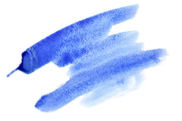 Blue watercolor brush strokes