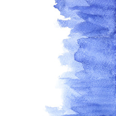 Blue watercolor brush strokes