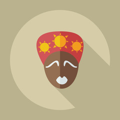 Flat modern design with shadow icons australian woman