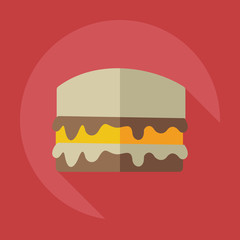 Flat modern design with shadow icons cake