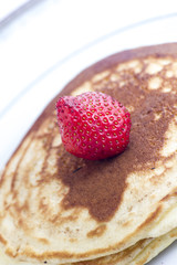 Pancakes with strawberry