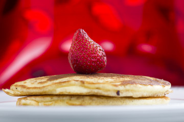 Pancakes with strawberry