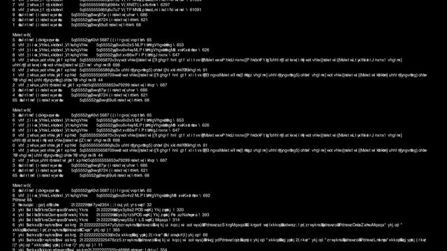 Hacker code running down a computer screen terminal
