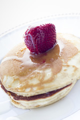 Pancakes with strawberry