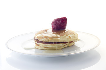 Pancakes with strawberry