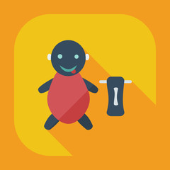 Flat modern design with shadow icons children