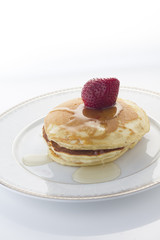 Pancakes with strawberry