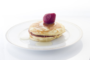 Pancakes with strawberry