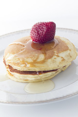 Pancakes with strawberry
