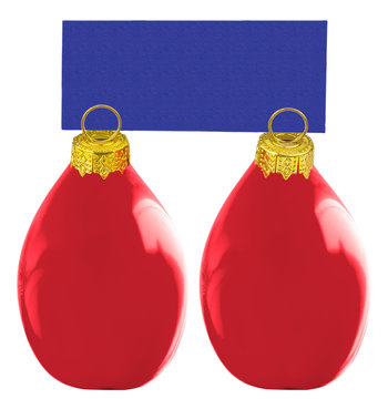 carton porte-nom sur marque-place de No&euml;l