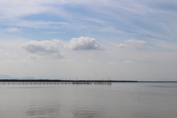 Obraz premium Redes de pesca en la Albufera (Valencia)