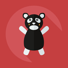 Flat modern design with shadow icons panda crying
