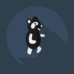 Obraz premium Flat modern design with shadow icons panda athlete