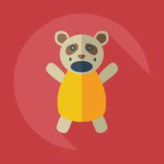 Obraz premium Flat modern design with shadow icons panda crying