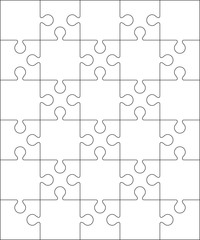30 Jigsaw puzzle blank template or cutting guidelines : 5:6 ratio