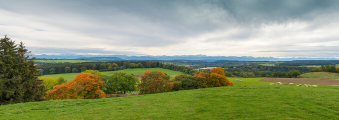 Panorama Landschaft von Oberbayern 