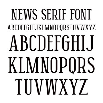 Serif font in newspaper style