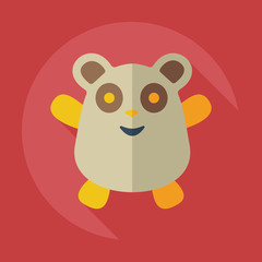 Flat modern design with shadow icons pandas