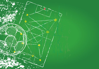Soccer / Football design template,free copy space, vector - obrazy, fototapety, plakaty