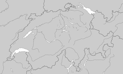 Schweiz in grau - Vektor