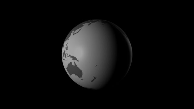 Earth slowly rotating around its axis (loop able)