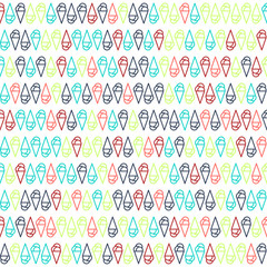 Colorful Ice Cream Pattern on White Background