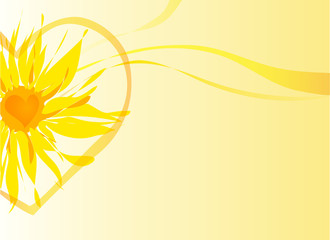 Obraz premium Summer background with bright yellow flower