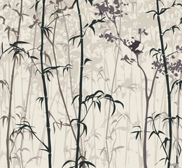 Obraz premium Panda in the Bamboo Forest