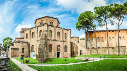 Fototapeta na wymiar Famous Basilica di San Vitale in Ravenna, Italy