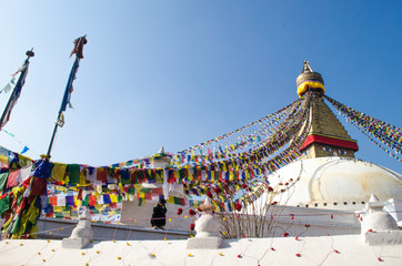 Stupa Swayambhunath in the Kathmandu, Nepal