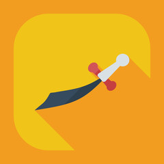 Flat modern design with shadow icons dagger