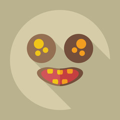 Flat modern design with shadow icons smiley happy