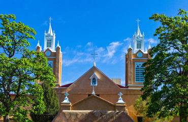 U.S.A. New Mexico, Route 66, Albuquerque, the San Filippo cathedral in the old town