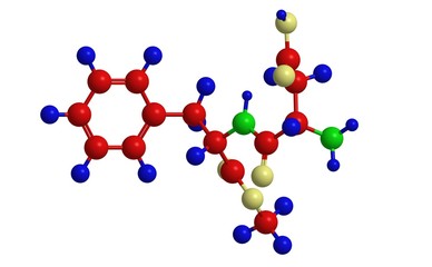 Molecular structure of aspartame
