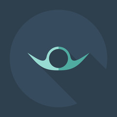 Obraz premium Flat modern design with shadow icons mustache