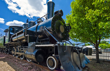 U.S.A. Arizona, Route 66, Flagstaff, an old train near the railway station