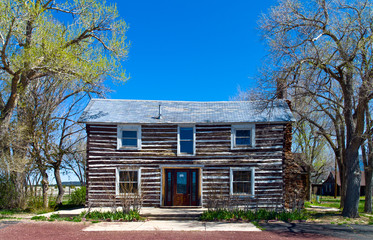 Obraz premium U.S.A. Arizona, the old Wagon Wheel Lodge on the Route 66 towards Williams