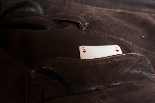 Ace card in pocket 