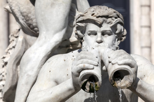 Fontana del Moro, Piazza Navona, Rome, Italy