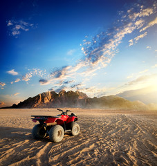 Quad bike in desert © Givaga