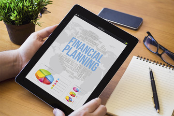 desktop tablet financial planning