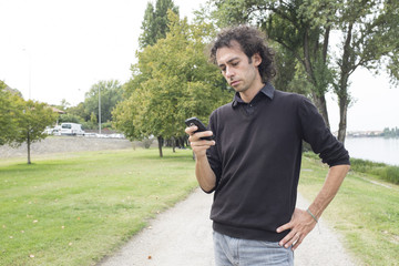 man at smartphone