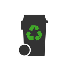 bin with recycle symbol